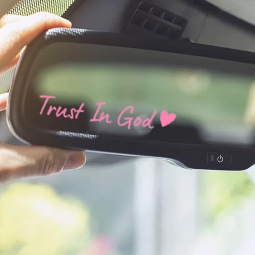 4PCS Car Stickers,Car Accessories Trust in God Rearview Mirror Sticker,Auto