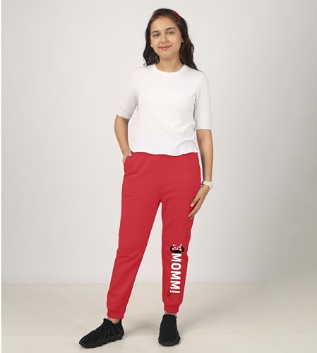 Image of KYDA KIDS Girl's Regular Cotton Joggers for Casual Wear, Jogging, Exercise& Walking (Pack of 1)