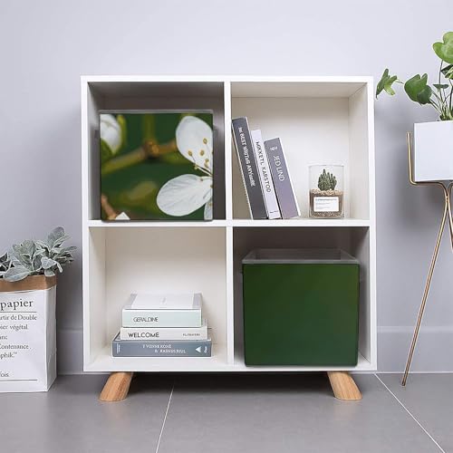 Paniers de rangement blancs pour optimiser les étagères de 27,6 cm
