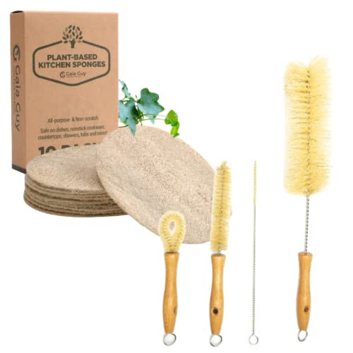 Plastic-Free Cleaning Brushes and Loofah Sponges