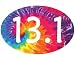13.1 Tie-Dyed Oval Magnet