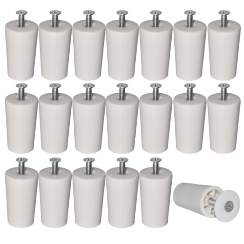 Krawnxin - 20x Butées de Volet Roulant 40mm Blancs, Protection des Lamelles de Fenêtres, Arrêts de Rouleau avec vis et Rondelle (40mm, Pièce, 20)