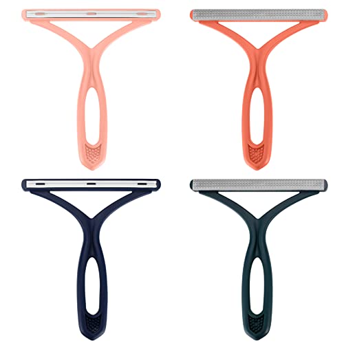 4 Pièces Éliminateur de Peluches, Brosse Anti Poils Animaux, Rasoirs Anti-Bouloches Portable, Brosse Anti Poil Manuelle pour Animaux Canapé Vêtements, Carpet Cover