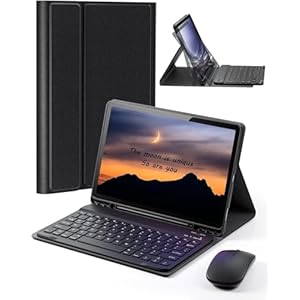Funda de teclado para Amazon Fire HD 10/10 Plus (11ª/13ª generación, 10.1 pulgadas) – Mouse y teclado magnético desmontable, funda delgada con soporte para bolígrafo, apagado y encendido