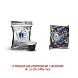  JSD, 1000 Kapseln Caffè Borbone Respresso, schwarze Mischung, kompatibel mit Nespresso + 100 Caffè Borbone-Zuckertütchen als Gratislieferung