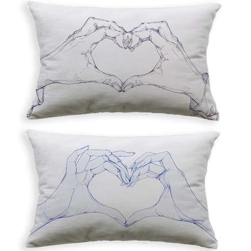 Housse coussin extérieur 40x70 blanc lin imperméable jardin - 2