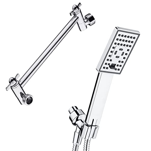 Set de ducha manual Bright Showers con brazo extensible cromado