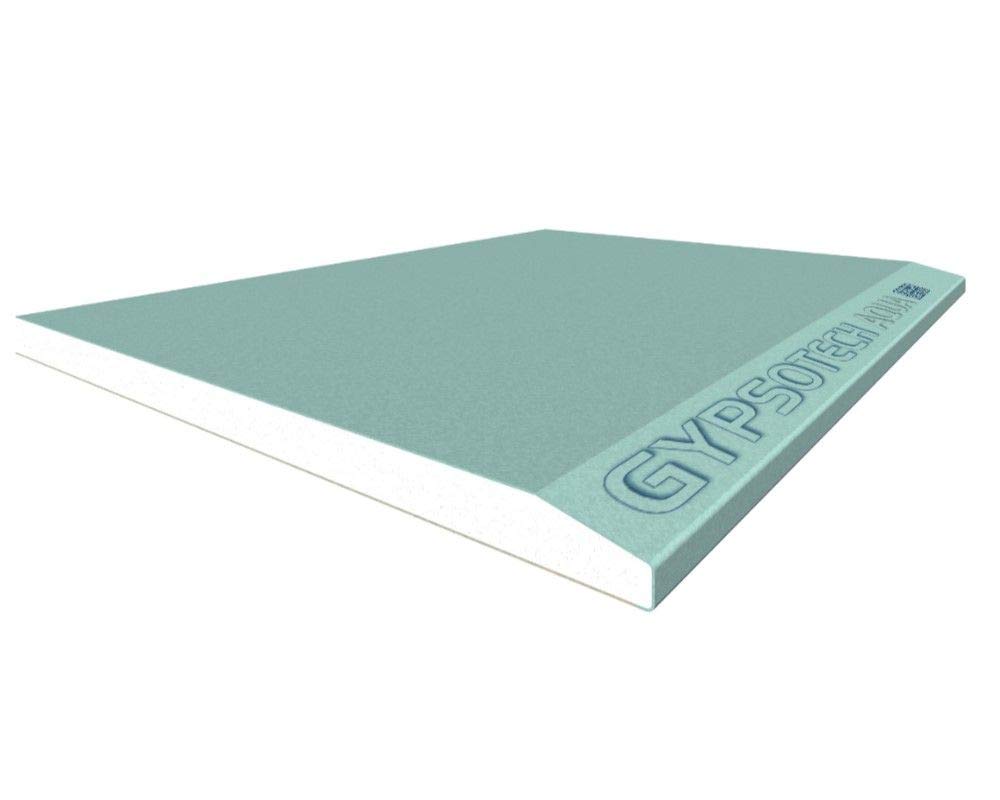 Lastra di cartongesso verde antiumidità AQUA spessore 13 mm dimensione 120x200/​300 cm per ambienti umidi - cm 120x200 (mq.2,​40 per lastra)