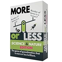 More or Less Science & Nature Edition Card Game | 2 Players + | Travel & Pocket Card Game for Kids, Teens & Adults | Play Anywhere