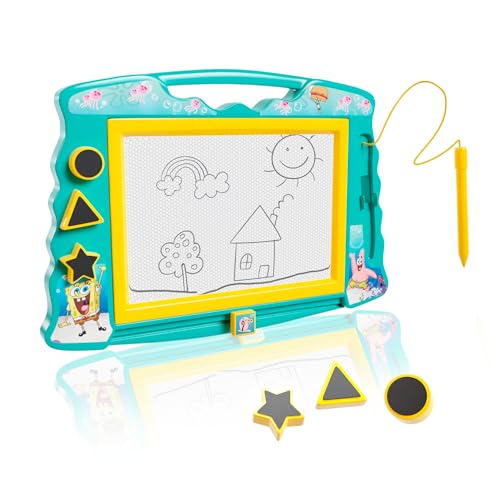 Image of SpongeBob Squarepants Magnetic Drawing Board with Stylus and 3 Stamps, for Boys or Girls