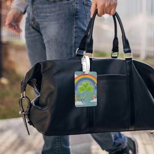 Étiquettes à bagages en forme de trèfle Rainbow Circle, le cadeau idéal pour voyageurs