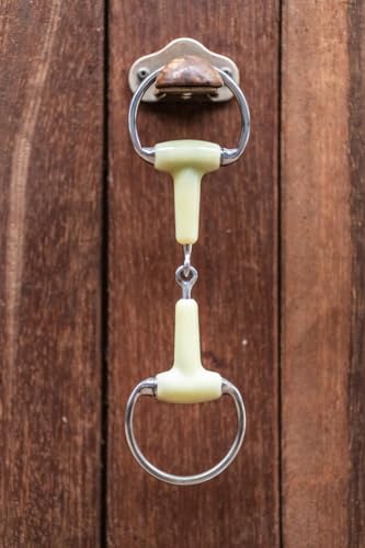 Equinate Olivenkopfgebiss mit Apfelgeschmack 18mm einfach gebrochen 12,5cm | Anatomisch geformtes maulfreundliches Gebiss mit sanfter Einwirkung | Lasergraviert