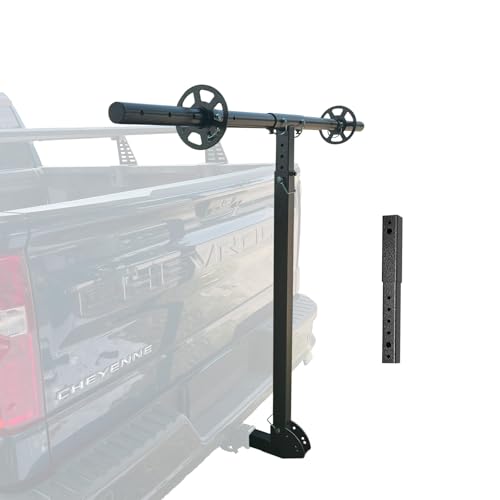 KOKSHELY Truck Bed Extender Hitch Mount | Adjustable 4-Position Hitch Extender, Bed Extenders for Trucks & SUV, Ideal for Kayaks, Ladders, Lumber & Oversized Cargo, Reflective Tape