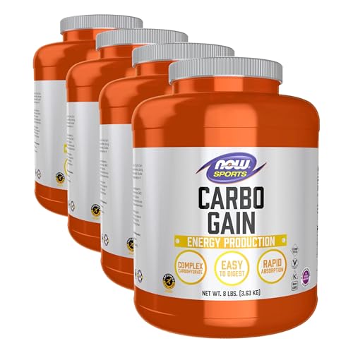 Image of NOW Foods Sports Nutrition, Carbo Gain Powder (Maltodextrin), Rapid Absorption, Energy Production, 8-Pound (Pack of 4)