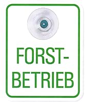 Schild mit Saugnapf für Windschutzscheibe - Forstbetrieb - 308031/1 - Gr. ca. 10 x 12,5cm