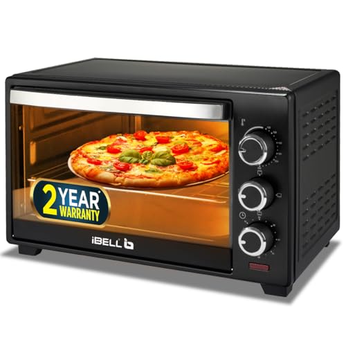 Image of IBELL Oven Toaster Grill OTG, 19 Litre, 1500W, Adjustable Temperature & Timer, Auto Cut-off, 2 Year Warranty, EO19LG (Black)