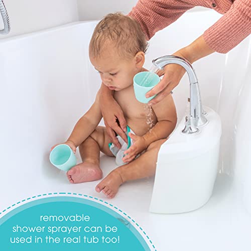 Summer® My Size™ Tub 4-In-1 Modern Bathing System - For Ages 0-24 Months – Baby Bathtub Includes Soft Support, Pull-Down Sprayer And Removable Water Tank, Rinse And Pour Cups, And Drain Plug #TOP7