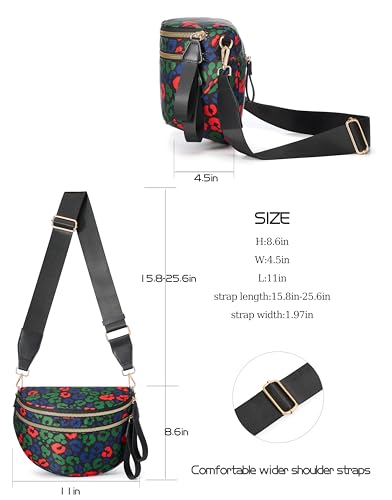 Image of FEIBOON Spacious Nylon Crossbody Bag Bum Bag Handbags Wallets Purses Trendy Shoulder Bag for Women