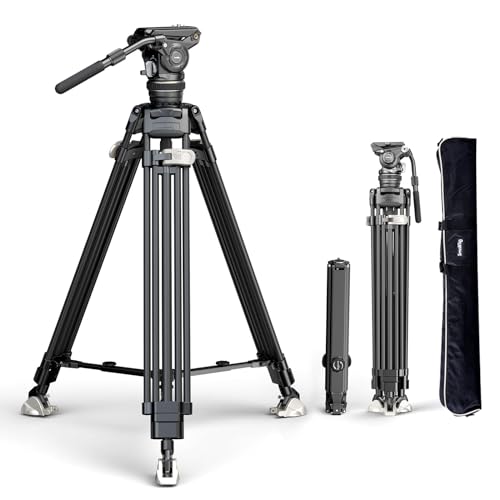 SmallRig AD-120 FreeBlazer Counterbalance Carbon Fiber Video Tripod Kit, 77" Video Tripod with 6-Step Counterbalance, Adjust Step-Less Damping on Pan/Tilt, Dual-Mode QR Plate, Max Load 17.6lbs-4463 by SMALLRIG - Used condition - US$305.47