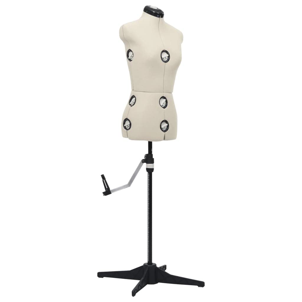 Mannequin de robe ajustable pour femme Crème S Taille 33 40