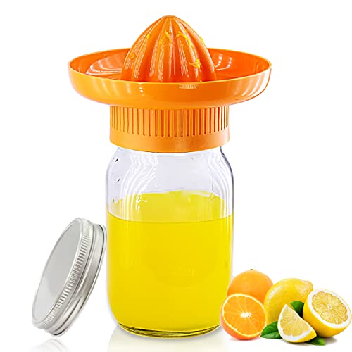 Drsn Orange Juicer, Manual Citrus Juicer with 32 oz Mason