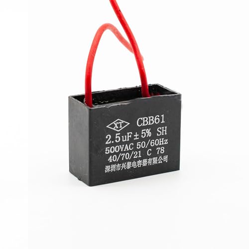 Luftschloss, Motor eléctrico ventilador de techo CBB61 condensador de película metalizado para ventilador eléctrico bomba motor generador (500 V 2,5 uf)