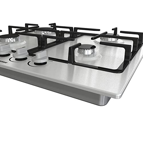 Table de cuisson à gaz Hisense GM643XF 4 zones de cuisson 60 cm Inox anti empreintes - vue 5