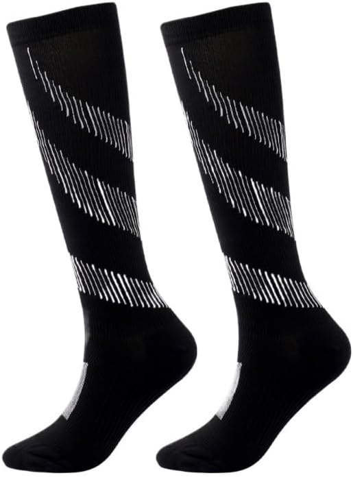 Striped Pressure Socks Casual Nylon for Men Women