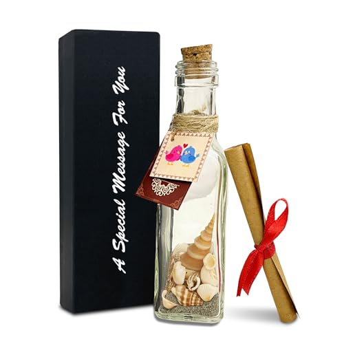Message in a Bottle Love Gift Romantic Vintage Style Bottle with Love Note for Couples Girlfriend Boyfriend Wife Husband Valentines Day Anniversary & Birthday