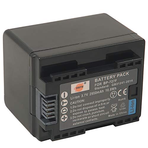Batería recargable de iones de litio BP-727 para Canon VIXIA HF R30 R40 R50 M50 M500