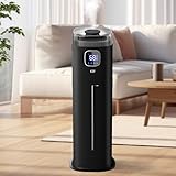 KZF Humidifier for Large Bedroom, 9L/2.5Gal Ultrasonic Cool Mist Humidifier, Easy Clean Humidifier with 350ML/H Large Mist Speed, Quiet Tower Humidifier, Suitable for Kids Room Plant Yoga (Black)