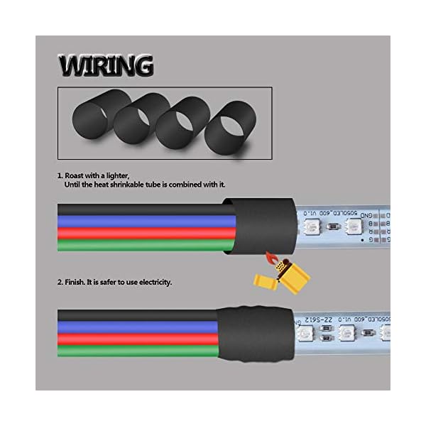 AOTOINK 15M RGB Verlängerungskabel 4 Polig Kabel 4x0.32mm² für SMD 5050 3528 2835 RGB LED Streifen – Bild 4