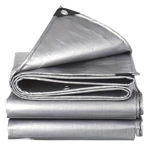 Kompatibel mit wasserdichter Plane, silberner, Mehrzweck-Markise, Überdachung, Regenschutz, Sonnenschutz for den Außenbereich, Camping(3x3 m)