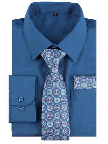 Image of Alizeal Mens 3 Pcs Long Sleeve Shirts Set