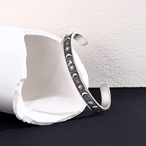 Tony & Sandy Friend Gifts For Women Silver Sun Moon Friendship Bracelets Long Distance Friendship Christmas Birthday Small Gifts For Best Friend Woman Female Bestie Bff White Elephant Adult thumb #3