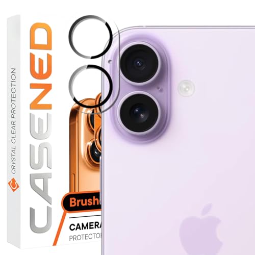 Image of (2 Pack Camera Lens Protector Tempered Glass for iPhone 17 - Alloy Metal Cover with Tempered Glass - Scratch Resistant, Easy Installation