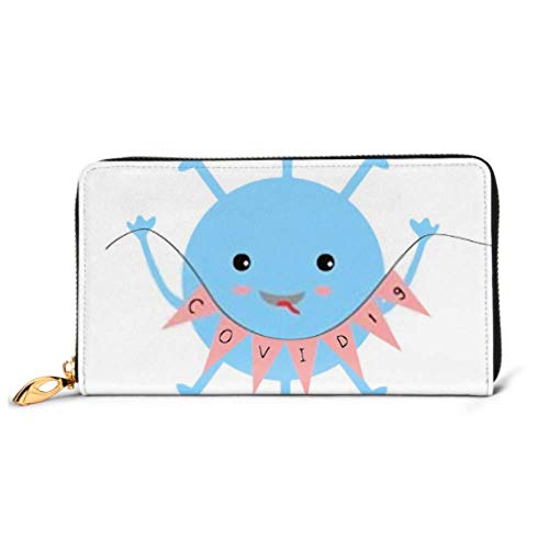 Preisvergleich Produktbild JHGFG Mode Handtasche Reißverschluss Brieftasche Vektor 2019ncov Neuartiges Konzept Einweg Telefon Clutch Geldbörse Abendkupplung Blocking Leder Brieftasche Multi