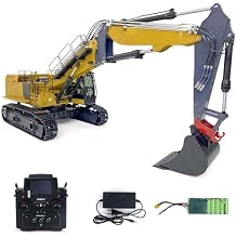 1/14 RC Hydraulic Excavator 3 Arms 374F Radio Control Metal Digger Model Light Sound System for Adult Hobby