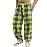 Pantalones de payaso para hombre, pantalones de chándal para carnaval, con estampado de payaso Y2K, cintura elástica, pantalones hippie, cómodos, informales, ropa de calle, para exteriores, disfraces
