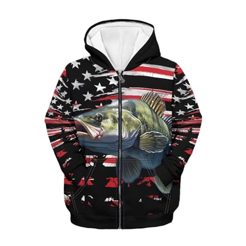 Image of Coloranimal Unisex Girls Boys Long Sleeve Casual Hoodies & Sweatshirts Tops Kids Zip Up Jacket Coat Age 6-16 Year