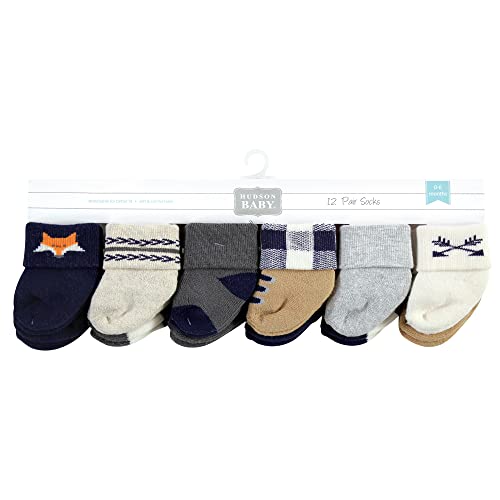 Image of Hudson Baby Baby 8-pack Cotton Rich Newborn and Terry Socks