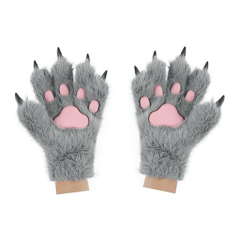 Keland Katzenohren & Pfoten Handschuhe Set | Wolf Cosplay Kostüm | Für Halloween Und Partys
