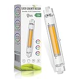 【Dimmbar Bulbs】R7S LED 118mm Dimmbar Hightlight Birnen kann tiefe Dimmung. R7S LED-Leuchtmittel sind mit 90 % der Dimmer auf dem Markt kompatibel. Sie die Lichtintensität je nach Szene oder auf andere Weise anpassen.