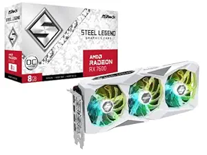 ASRock Rx7600 Sl 8Go AMD Radeon Rx 7600 Steel Legend 8Gb Oc Graphics Card - Pci_E_X8, Gddr6