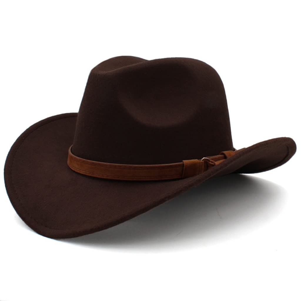 ACiyD Cappello da Cowboy Stile Etnico da Viaggio Cappello da Jazz in Tinta Unita Neutra Cappello da Cowboy Cappello da Equitazione per Uomo e Donna (Color : C, Size : 56-58cm) (D 56) (C 6 7/8)