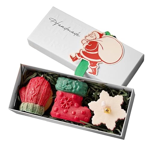 Velas perfumadas para vacaciones – Aromaterapia hecha a mano de cera de soja, combustión prolongada, fragancia relajante para el hogar, juego de regalo | Juego de velas de aromaterapia para amigos