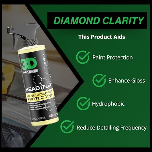 Image of 3D Bead It Up Ceramic Coating Booster Spray - Super Hydrophobic Bead Maker - Polymer Paint Protectant & Sealant 16oz. (Pack of 2)
