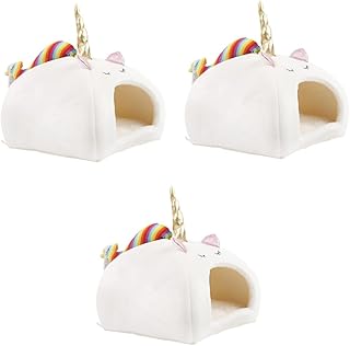 Didiseaon 3 Pçs Ninho De Hamster Ninho De Pássaro Quente Chinchila Tenda Cama De Gato Quente Cama De Rato Tenda Cama Quente Casa De Esquilo Rede De Pelúcia Casa De Hamster Ninho De Animal