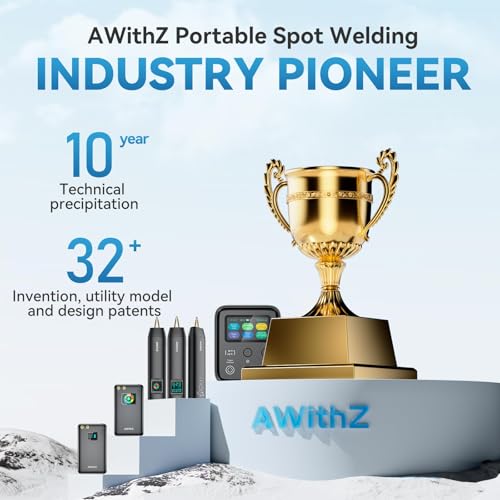Battery Spot Welder, AWithZ Handheld Spot Welder 11 Gear Adjustable, Automatic and Manual Modes Battery Welder for 18650 Battery, Welding Nickel Sheets, Iron by AWithZ - Image 2