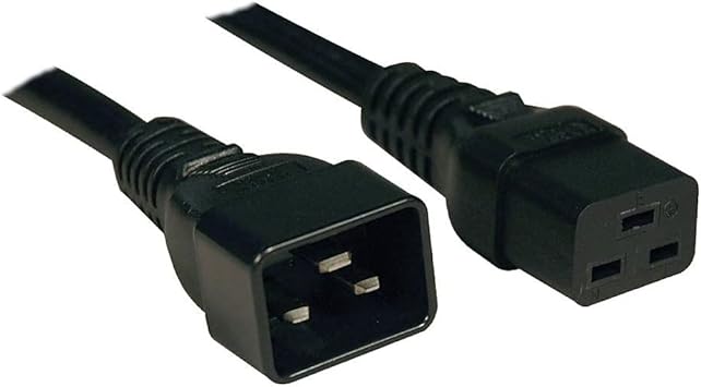 Tripp Lite Heavy-Duty Computer Power Extension Cord for Servers and Computers 15A, 14AWG IEC-320-C19 to IEC-320-C20 6 Feet / 1.83 Meters, Male-to-Female, Black